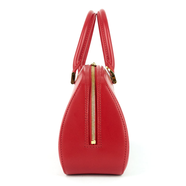 jasmin red epi leather handbag