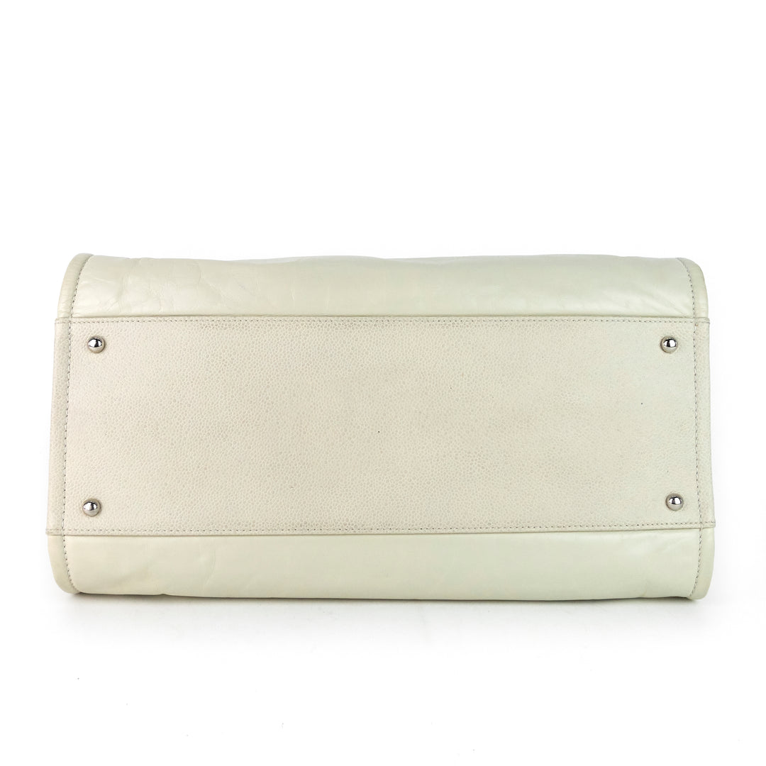 deauville large calf leather bag