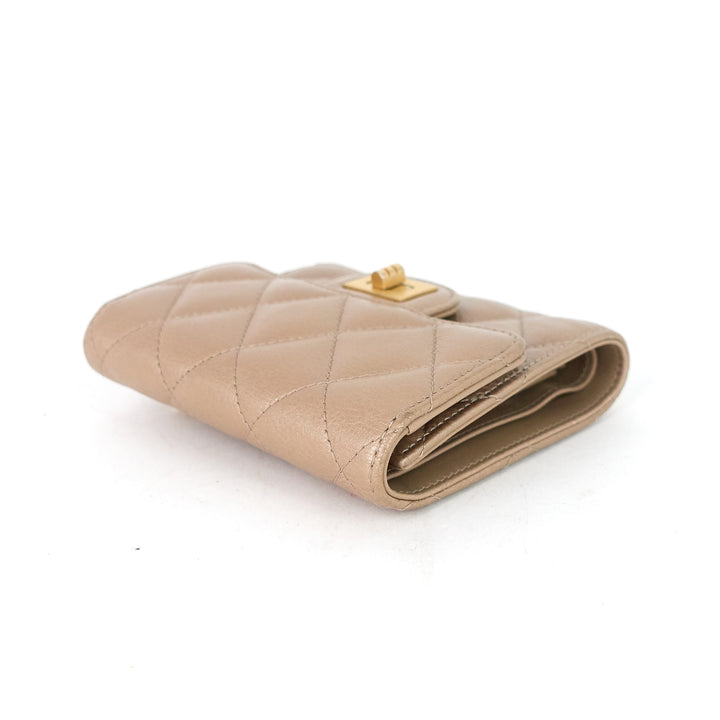 reissue compact metallic calfskin wallet