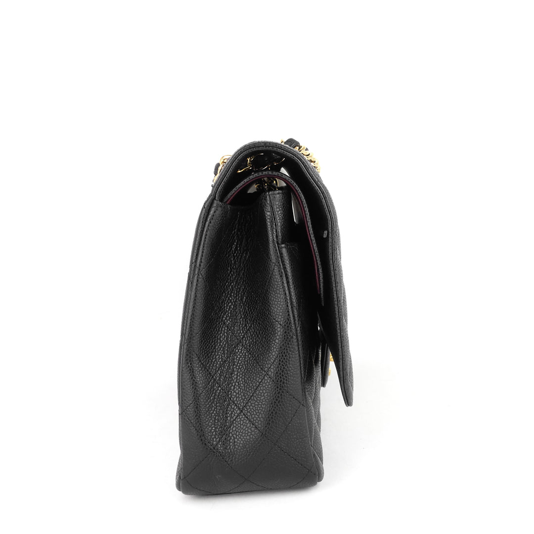 classic maxi double flap caviar shoulder bag