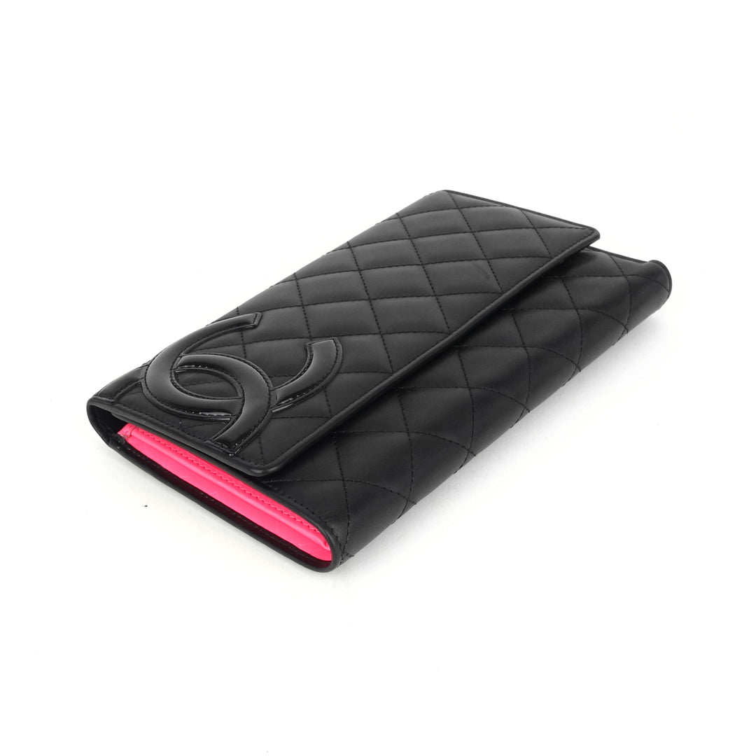 cambon ligne trifold lambskin leather wallet
