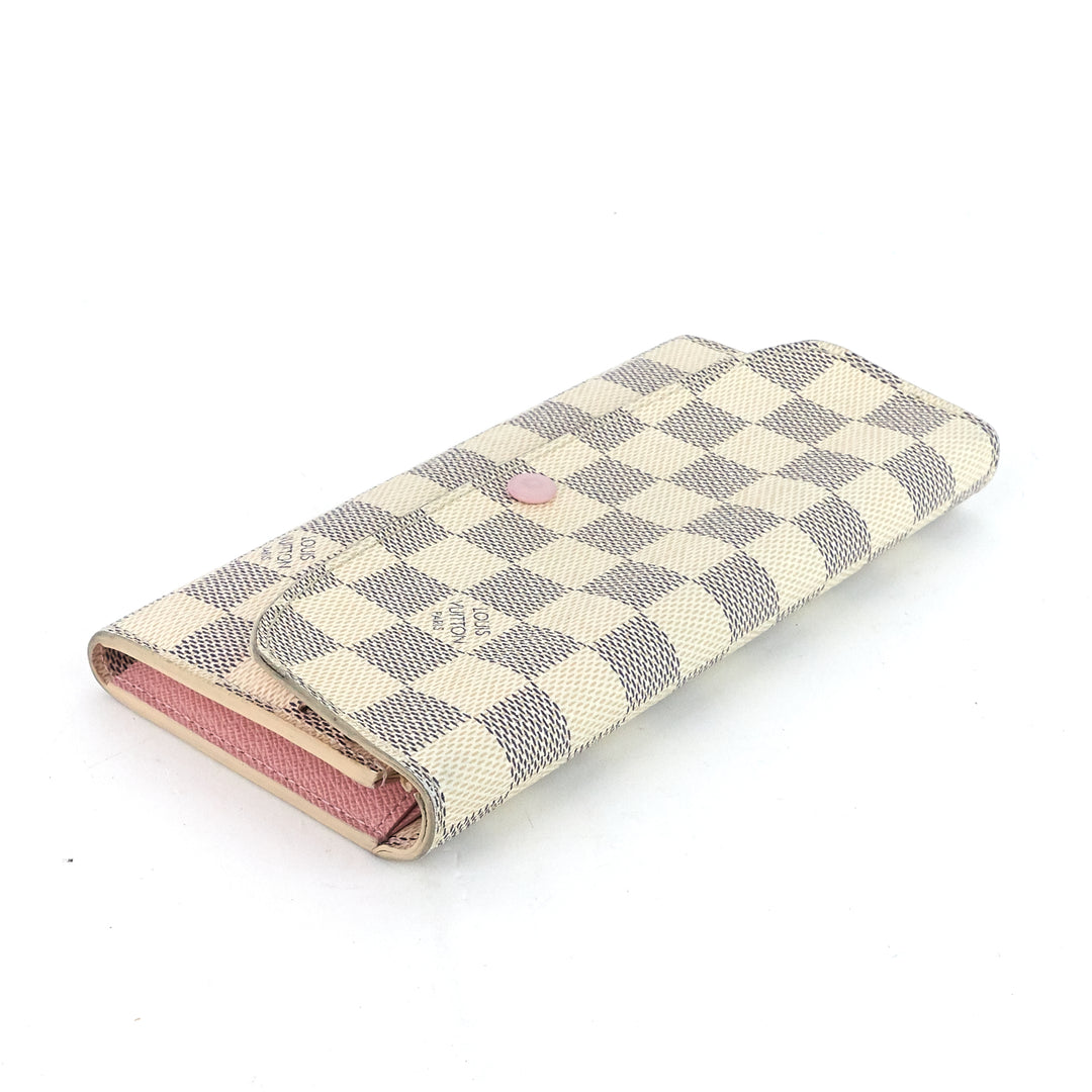 emilie damier azur canvas wallet