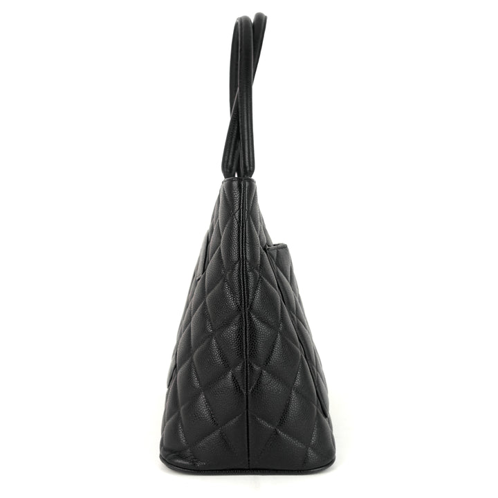 medallion caviar leather tote bag