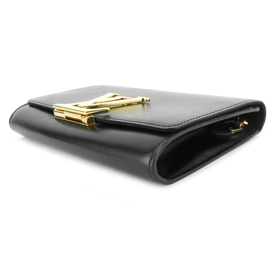 louise gm chain calfskin leather bag