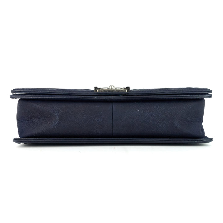 large boy bull suede flap bag