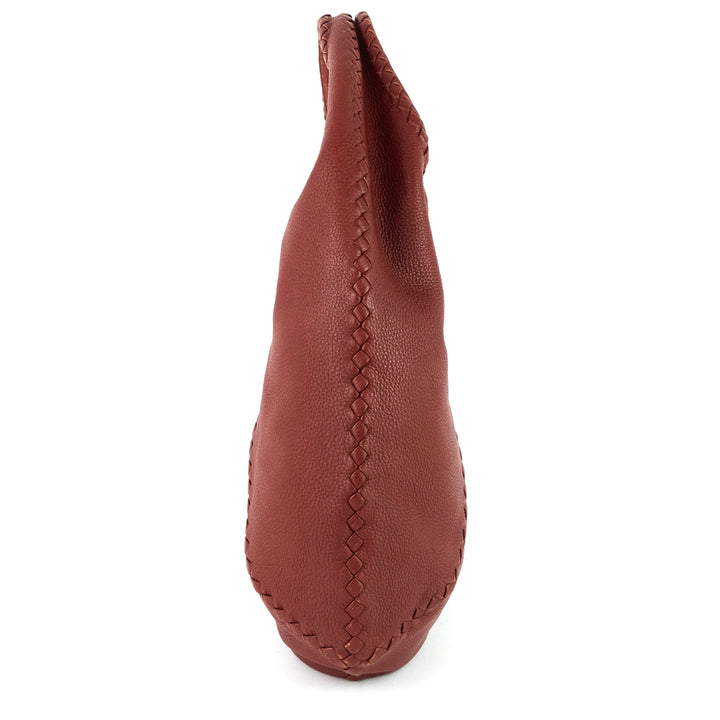 intrecciato mallow cervo hobo bag