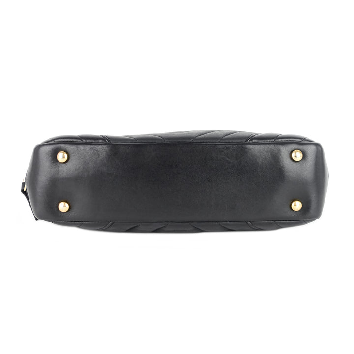 chevron quilted lambskin leather camera bag