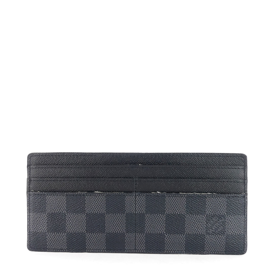 portefeuille long modulable damier graphie canvas wallet