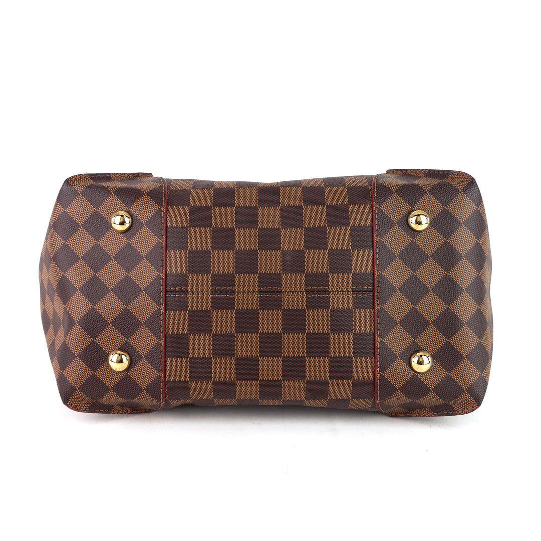 caissa mm damier ebene canvas tote bag