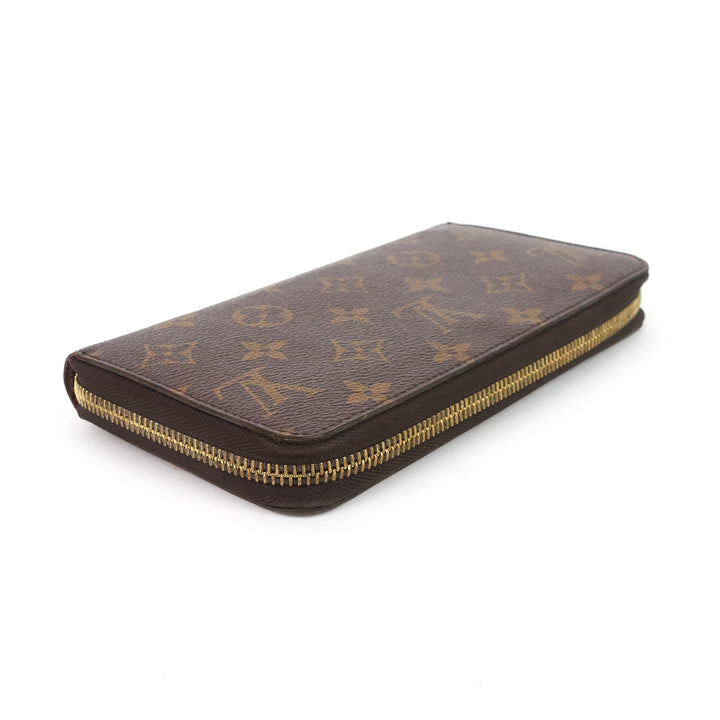 zippy monogram canvas wallet