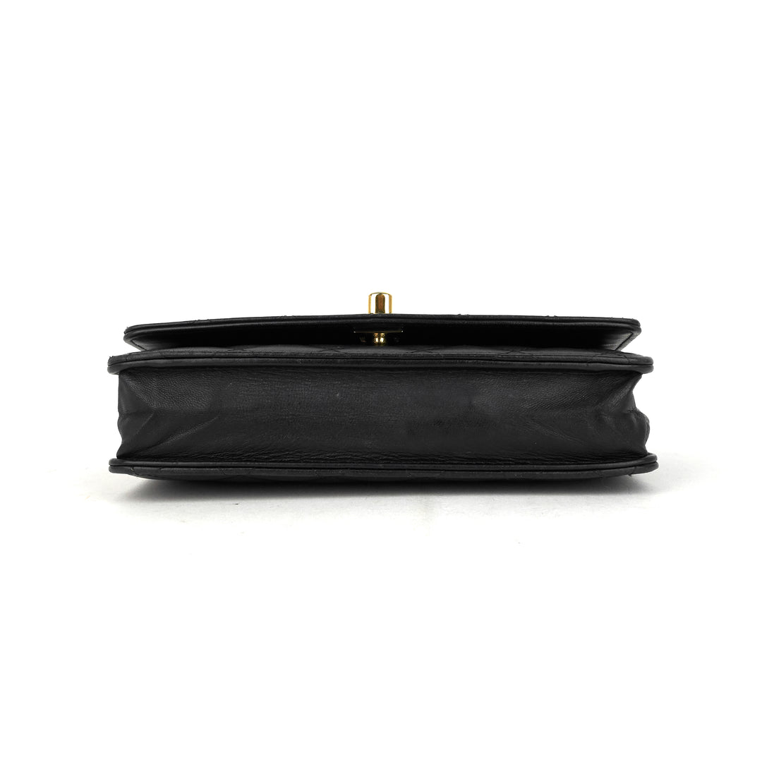 trendy cc lambskin leather wallet on chain