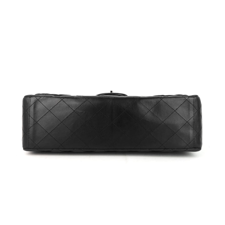 classic single flap maxi lambskin leather bag