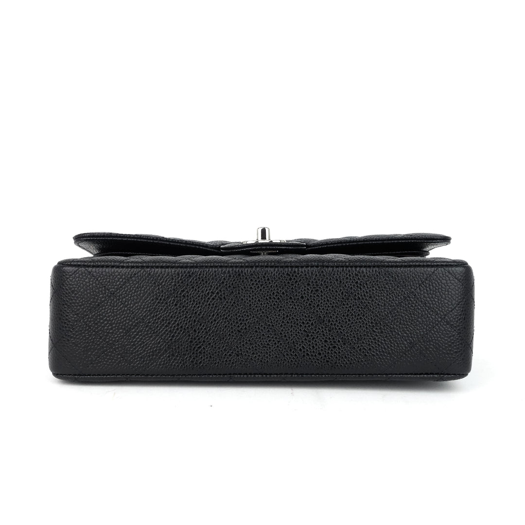 classic double flap medium caviar leather bag