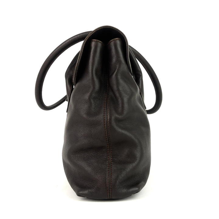 coco mark leather tote bag