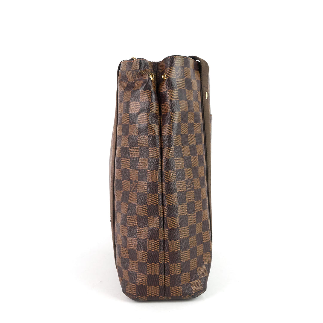 cabas beaubourg damier ebene canvas tote bag