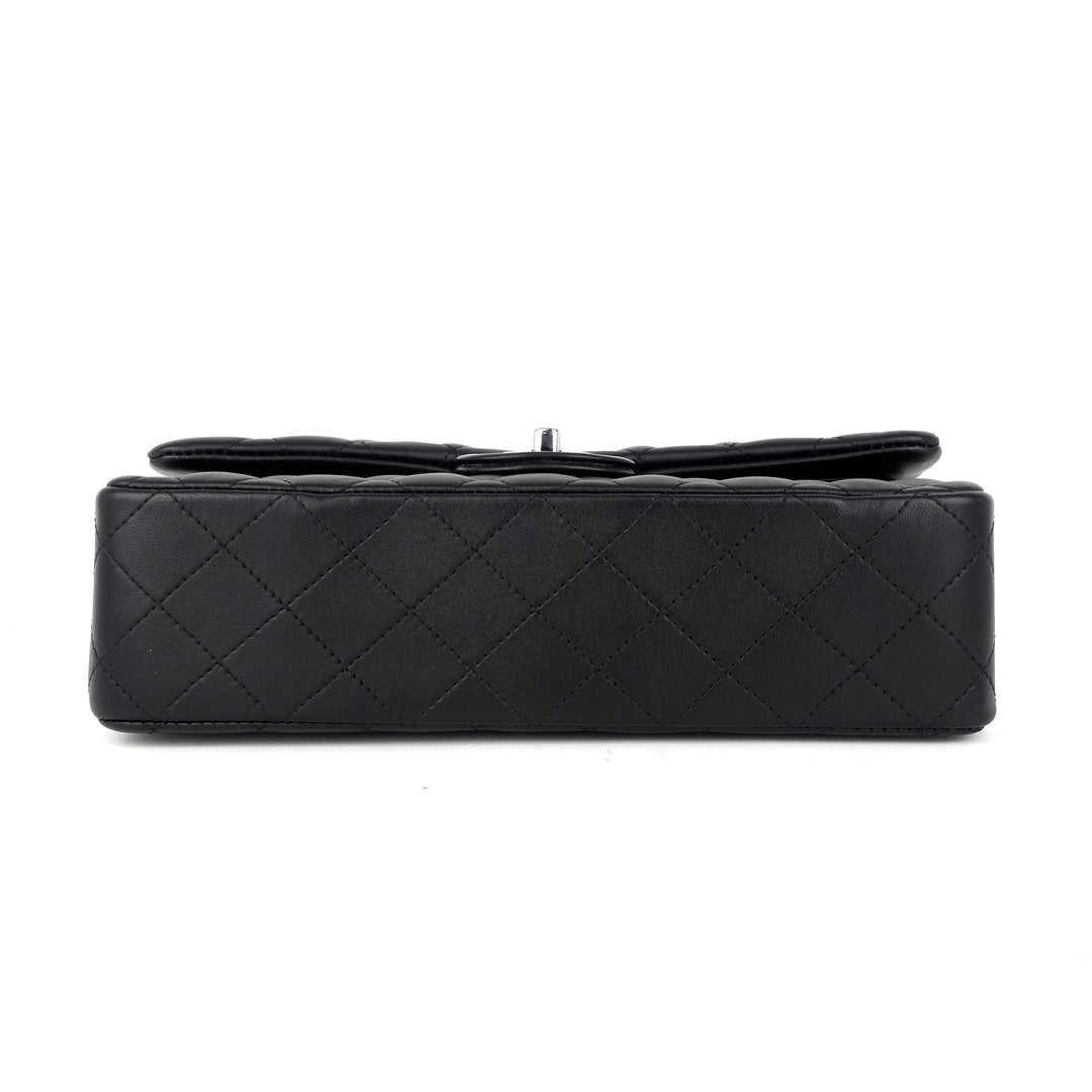 classic double flap lambskin leather bag