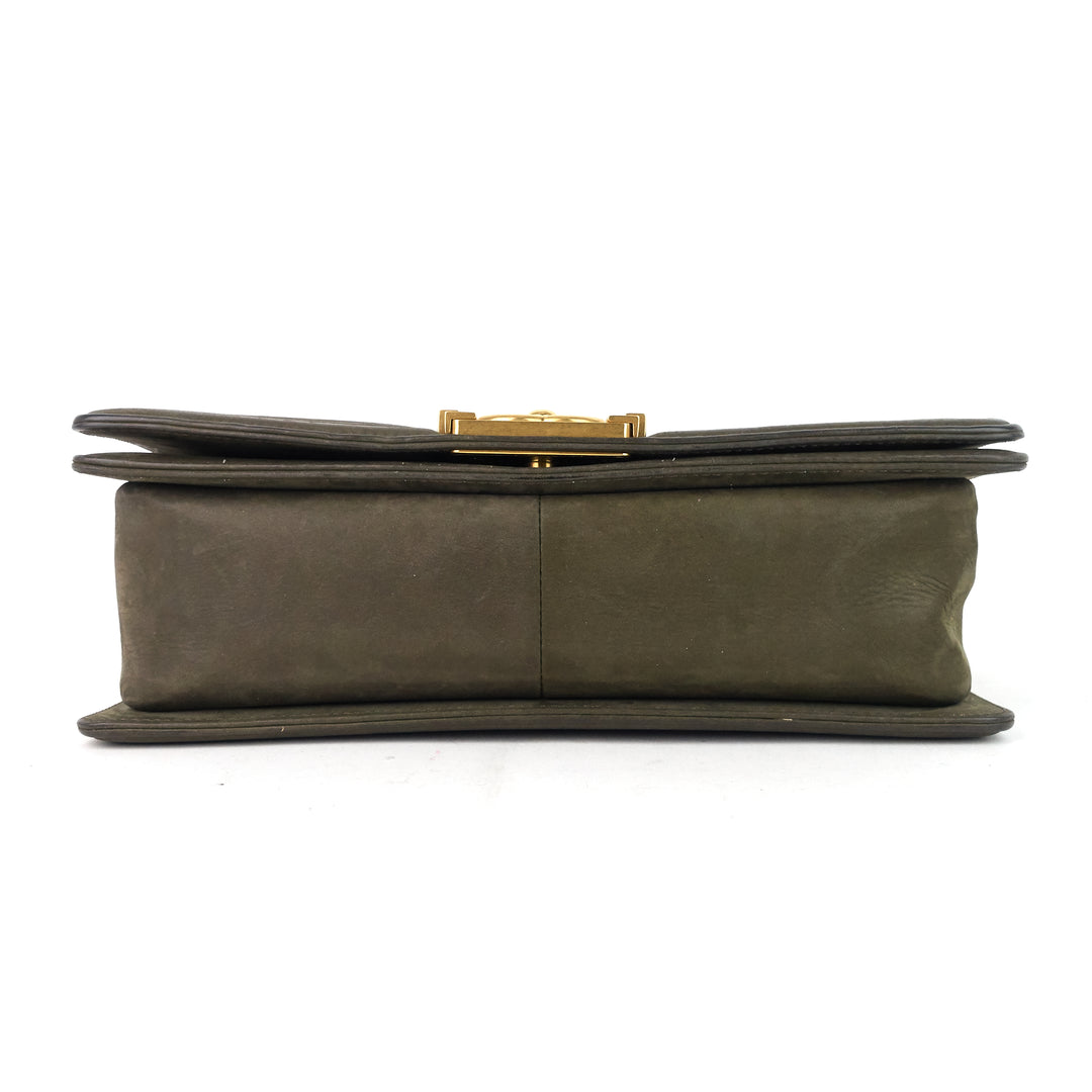 boy suede and tweed flap bag