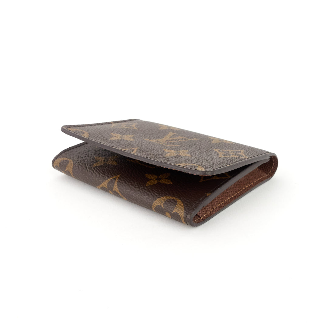 business card monogram canvas holder