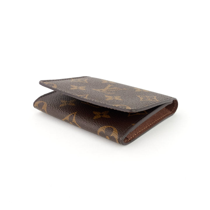 business card monogram canvas holder
