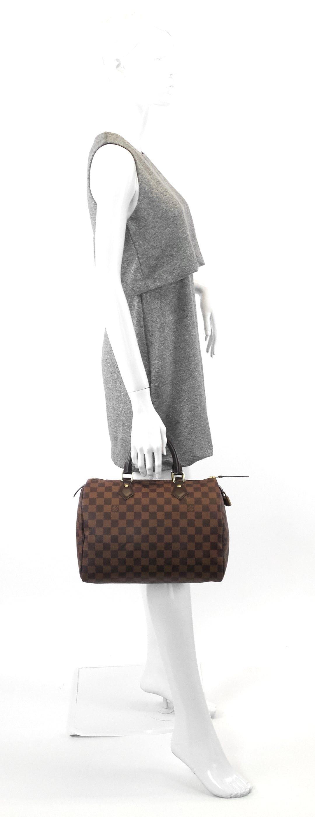 speedy 30 damier ebene canvas bag