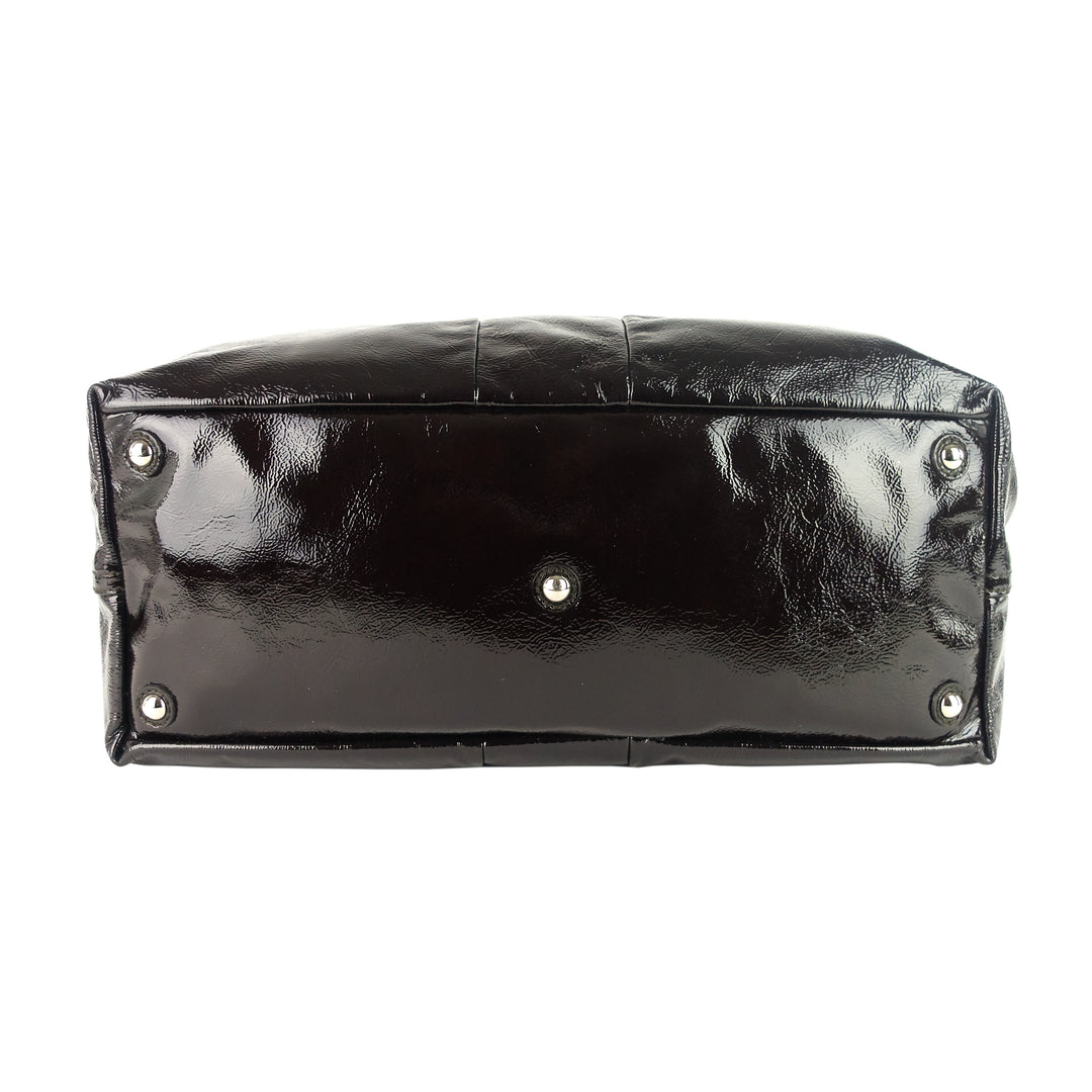 easy sac patent leather bag