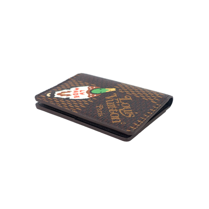 nigo pocket organizer giant damier ebene canvas wallet