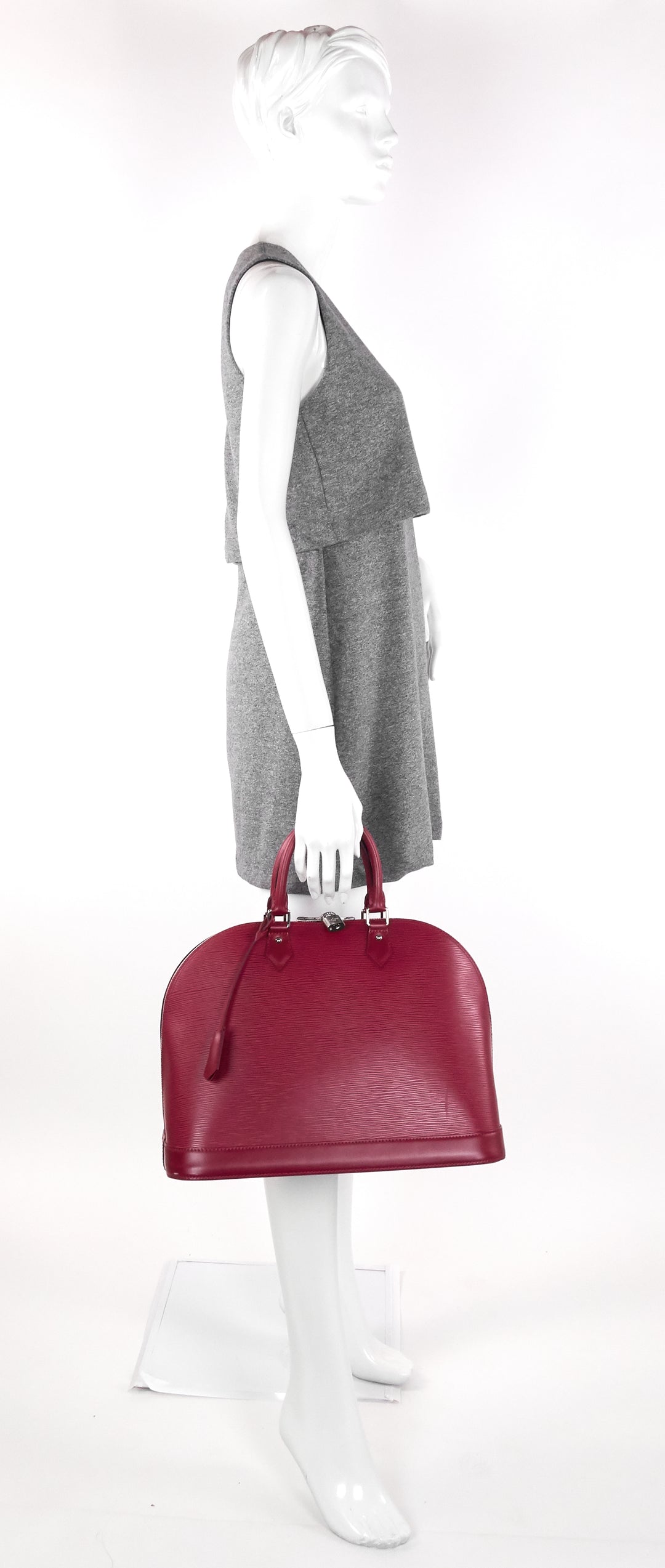 alma gm fuchsia epi leather bag