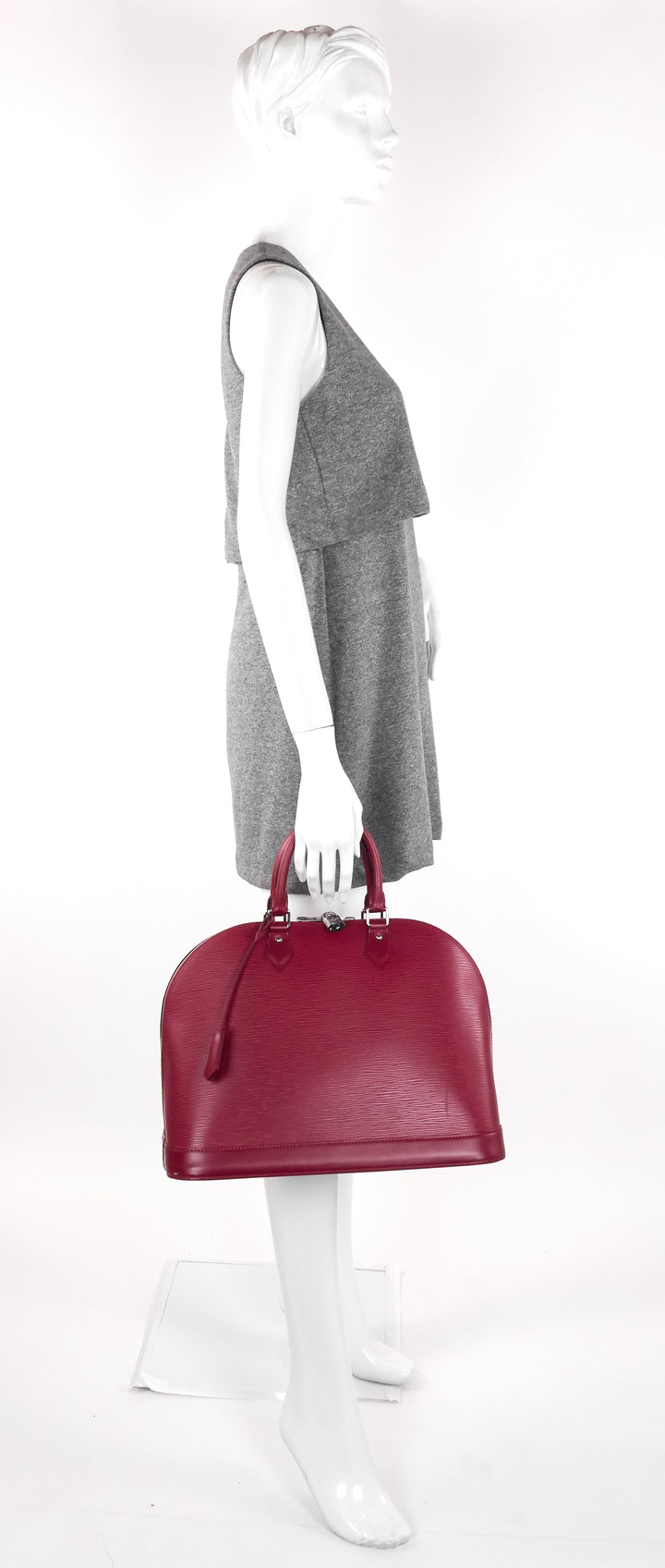 alma gm fuchsia epi leather bag