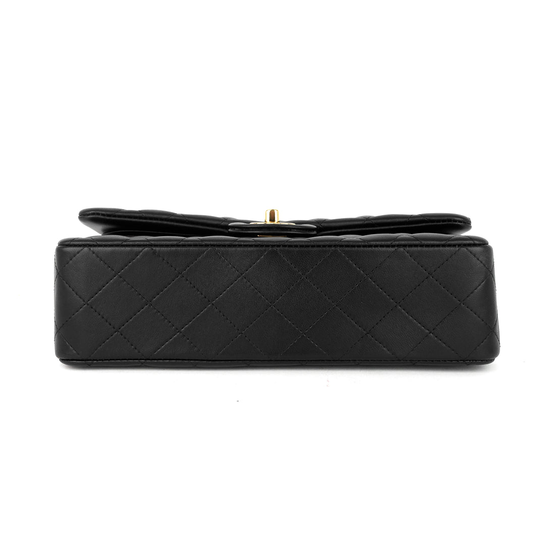 classic double flap lambskin leather bag