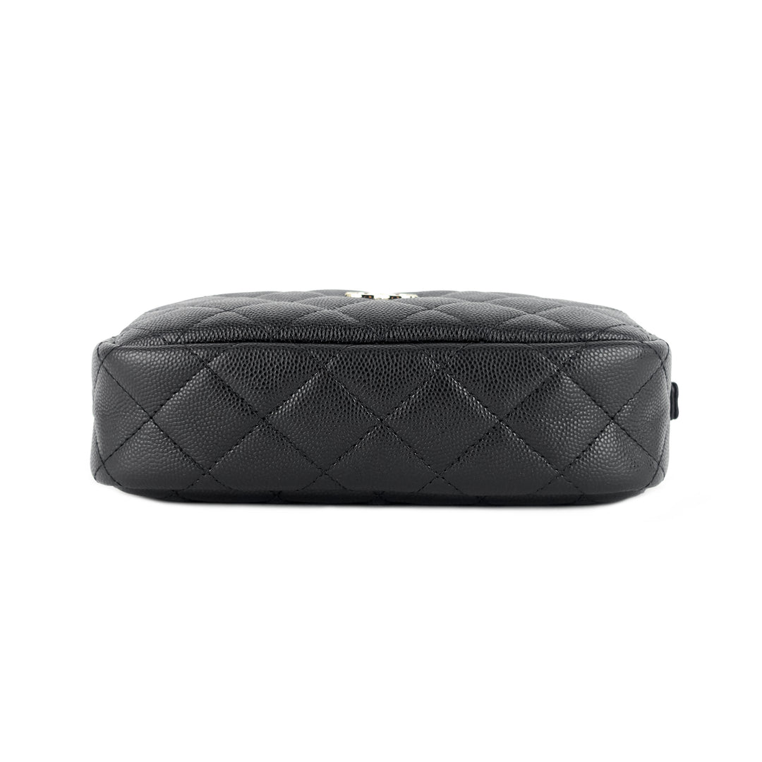 camera case mini caviar leather bag