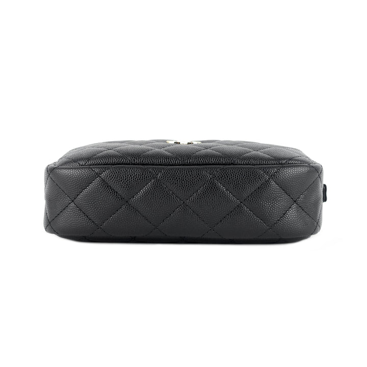camera case mini caviar leather bag