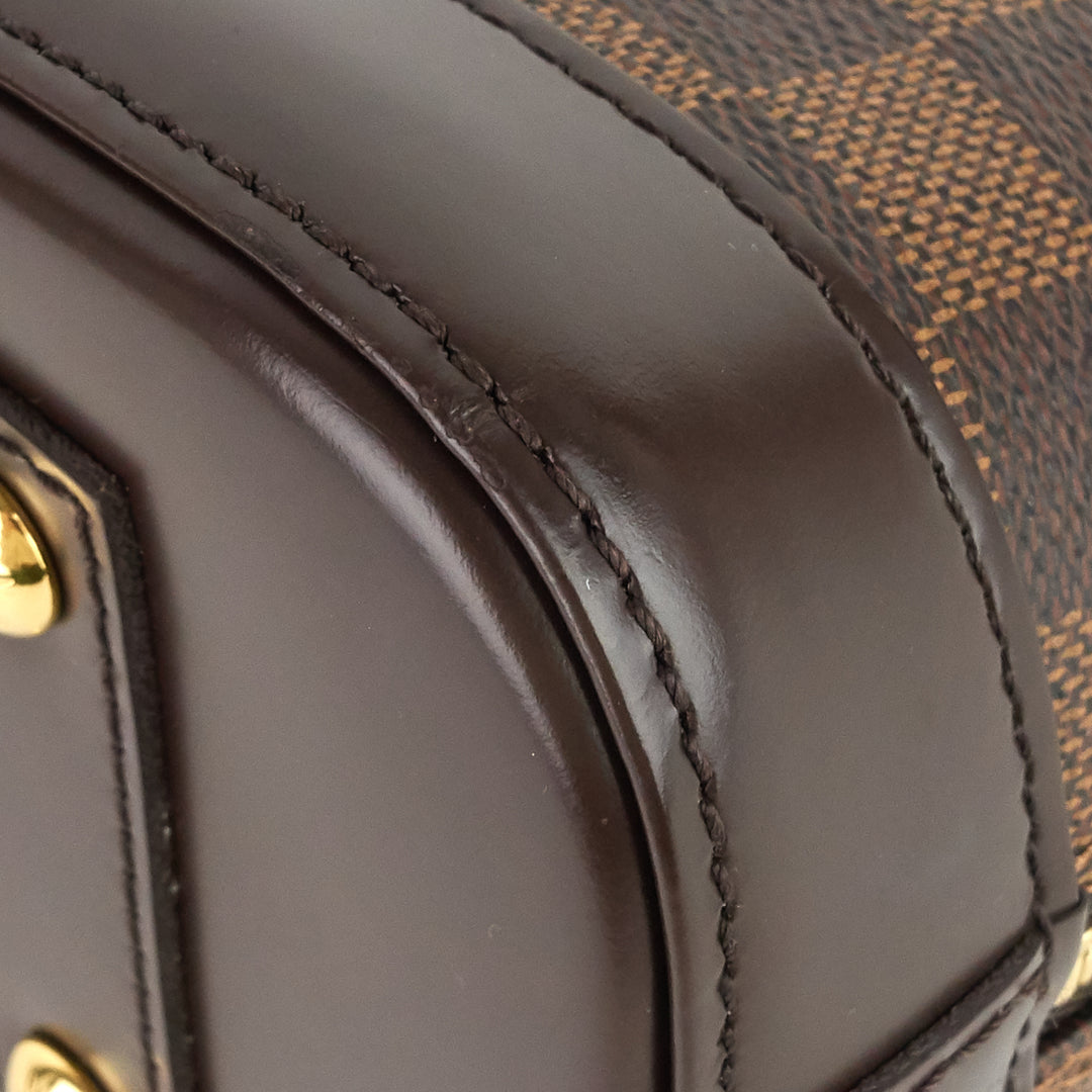 alma bb damier ebene canvas handbag