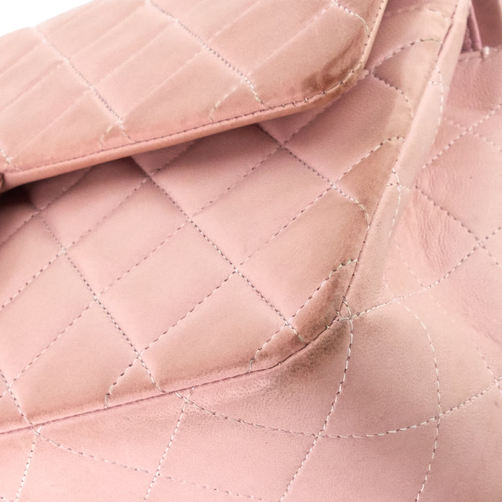 classic double flap medium lambskin leather bag