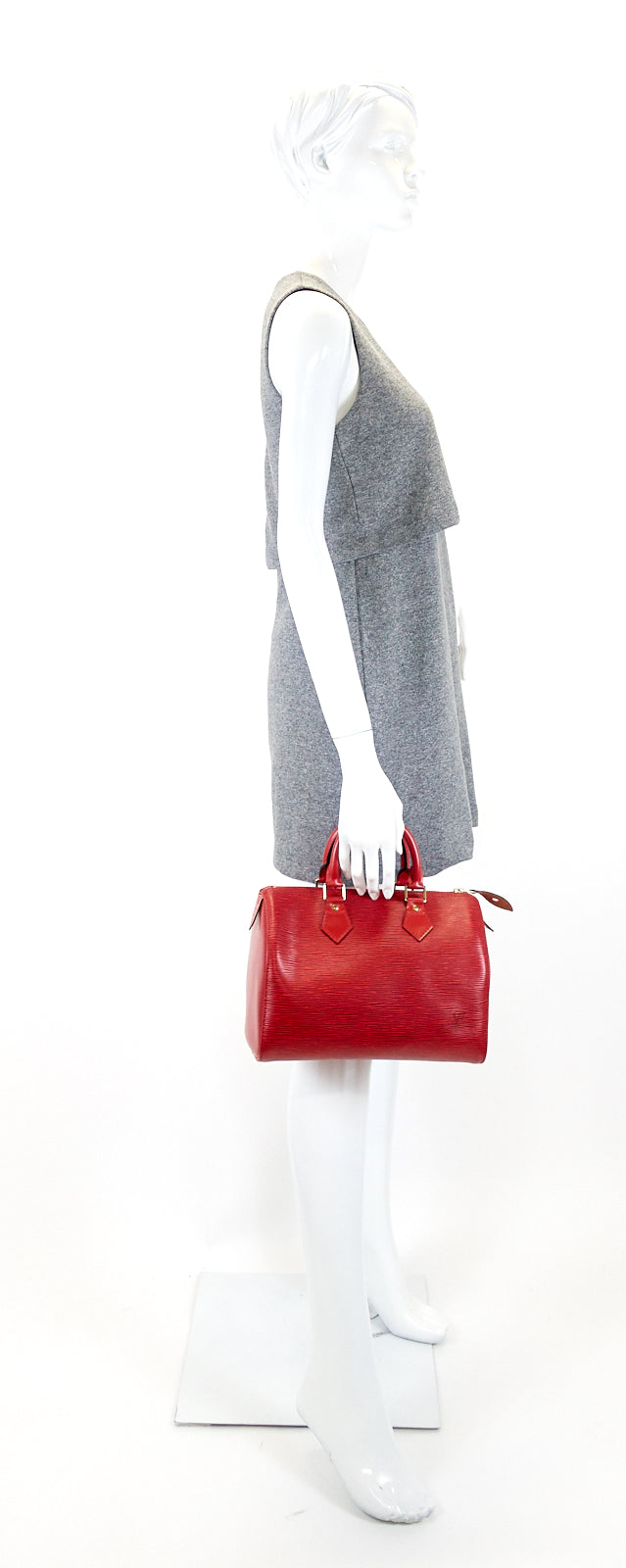 speedy 30 red epi leather bag