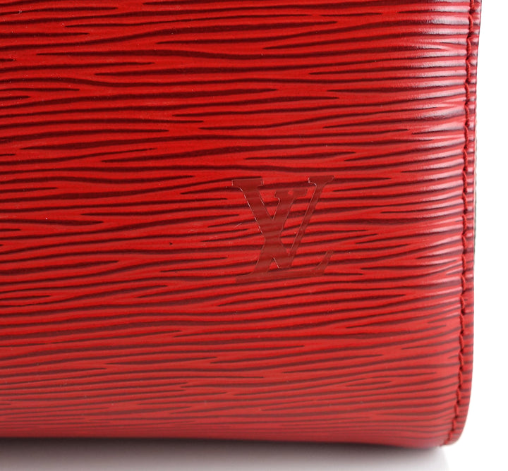 speedy 30 red epi leather bag