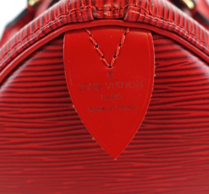 speedy 30 red epi leather bag