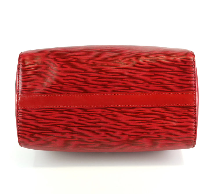 speedy 30 red epi leather bag