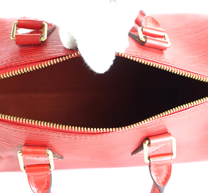 speedy 30 red epi leather bag