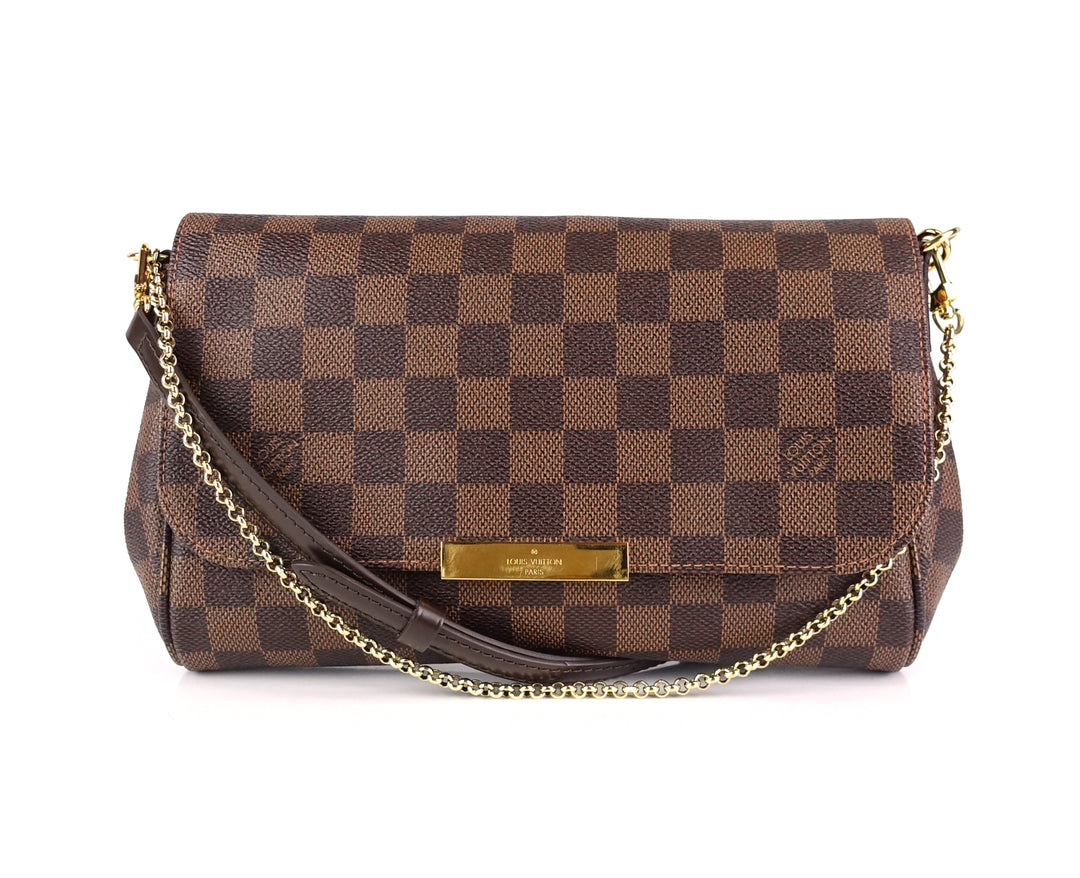 favorite mm damier ebene canvas handbag with strap