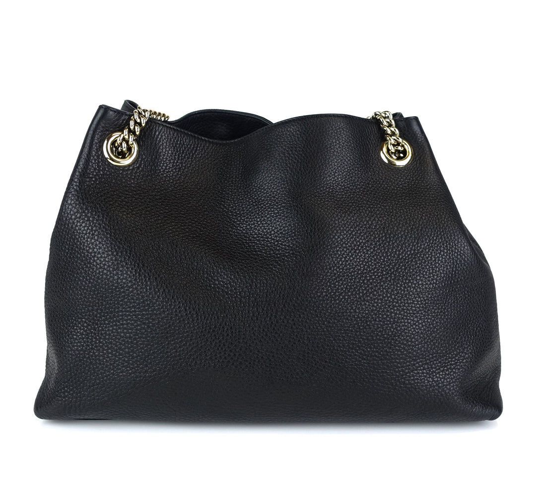 soho chain strap calf leather tassel bag