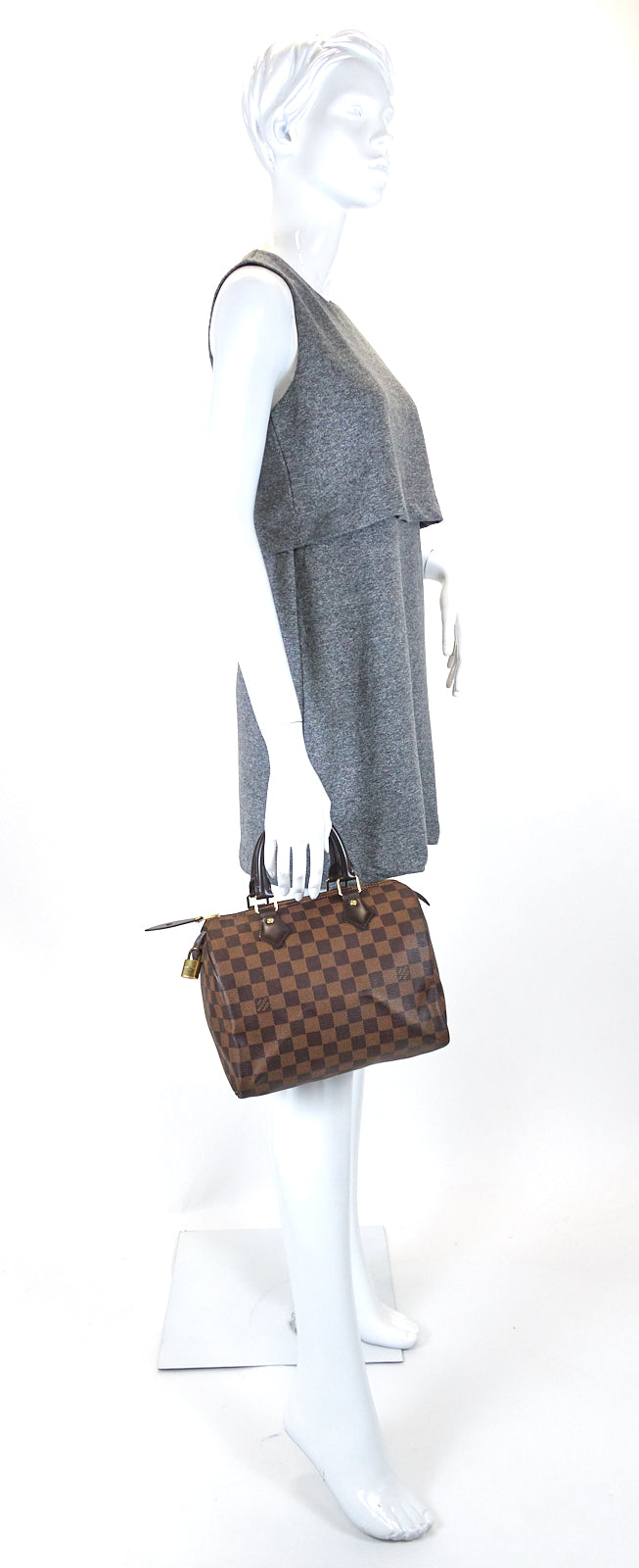 speedy 25 damier ebene canvas bag