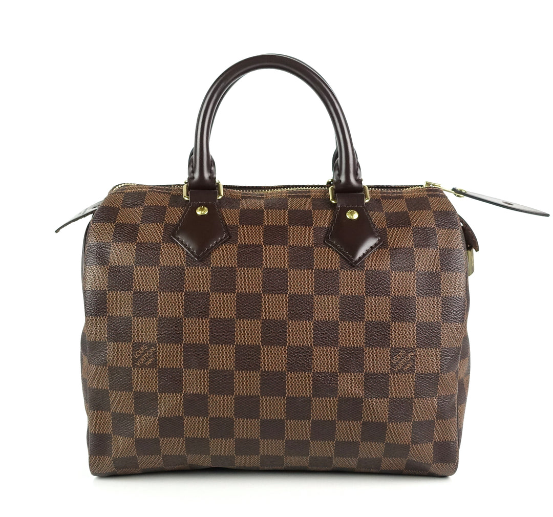speedy 25 damier ebene canvas bag