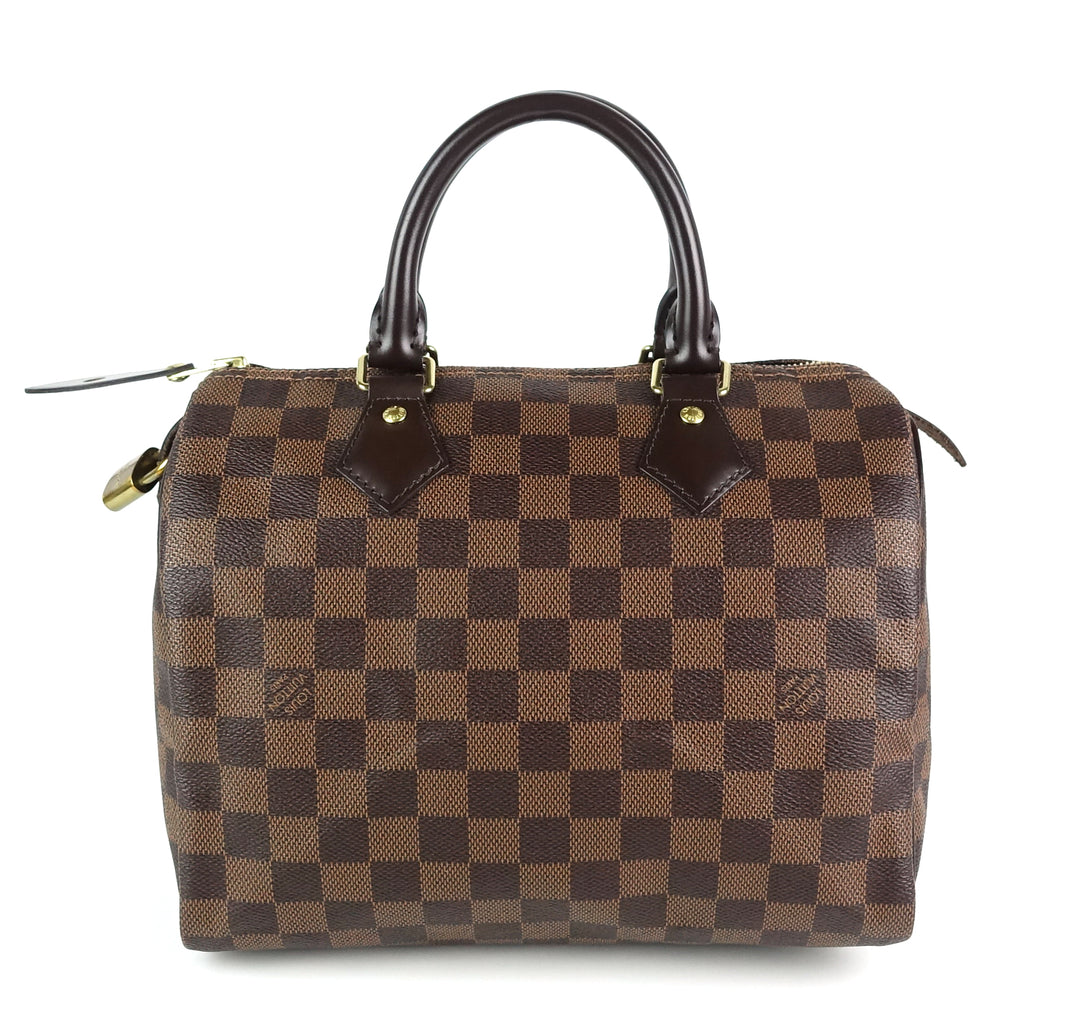 speedy 25 damier ebene canvas bag