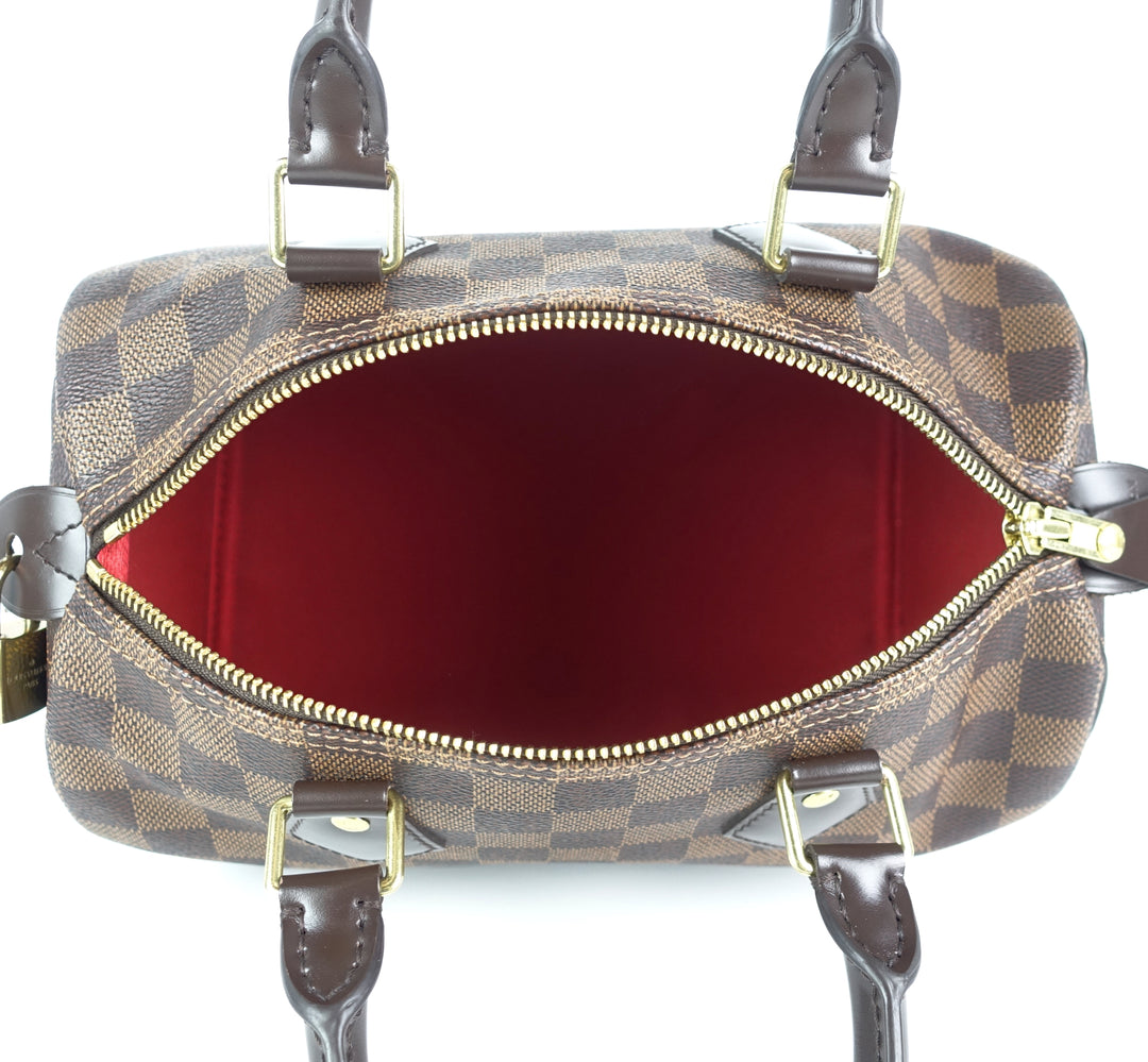 speedy 25 damier ebene canvas bag