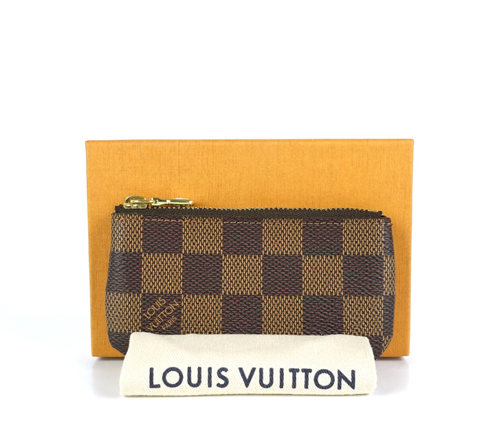 damier ebene canvas key pouch
