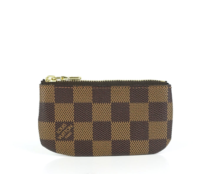 damier ebene canvas key pouch