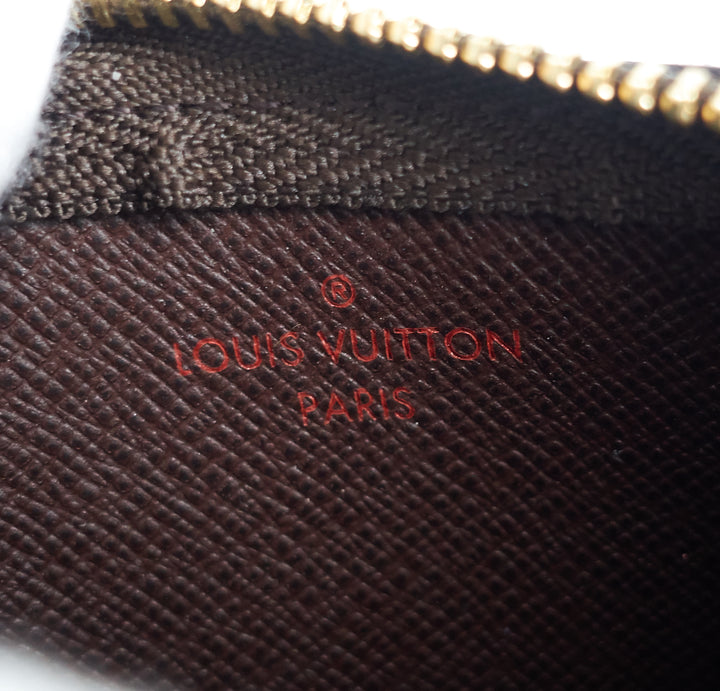 damier ebene canvas key pouch