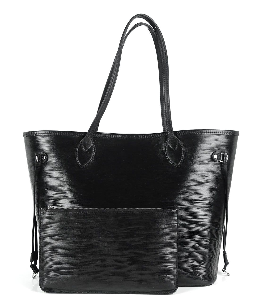 neverfull mm black epi leather bag