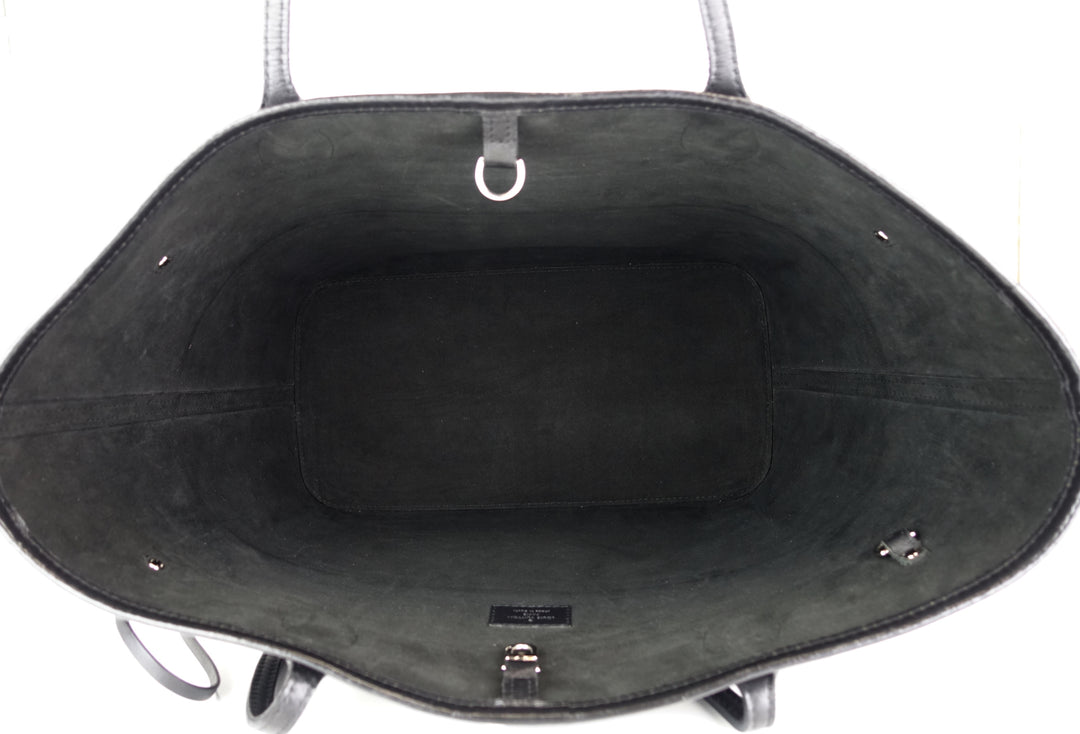 neverfull mm black epi leather bag
