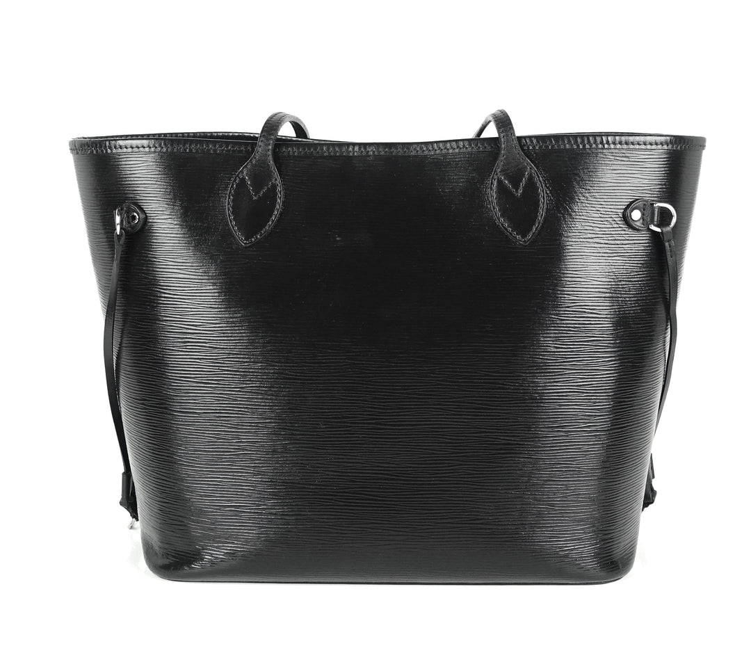 neverfull mm black epi leather bag